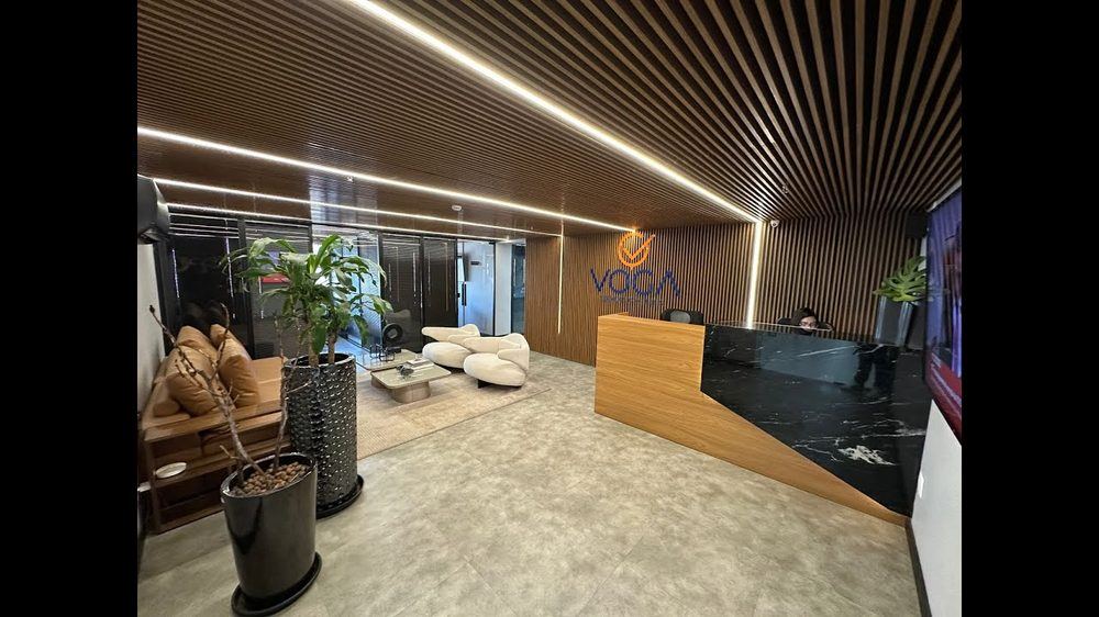 Recepção da sede da Voga no Edifício Connect Towers