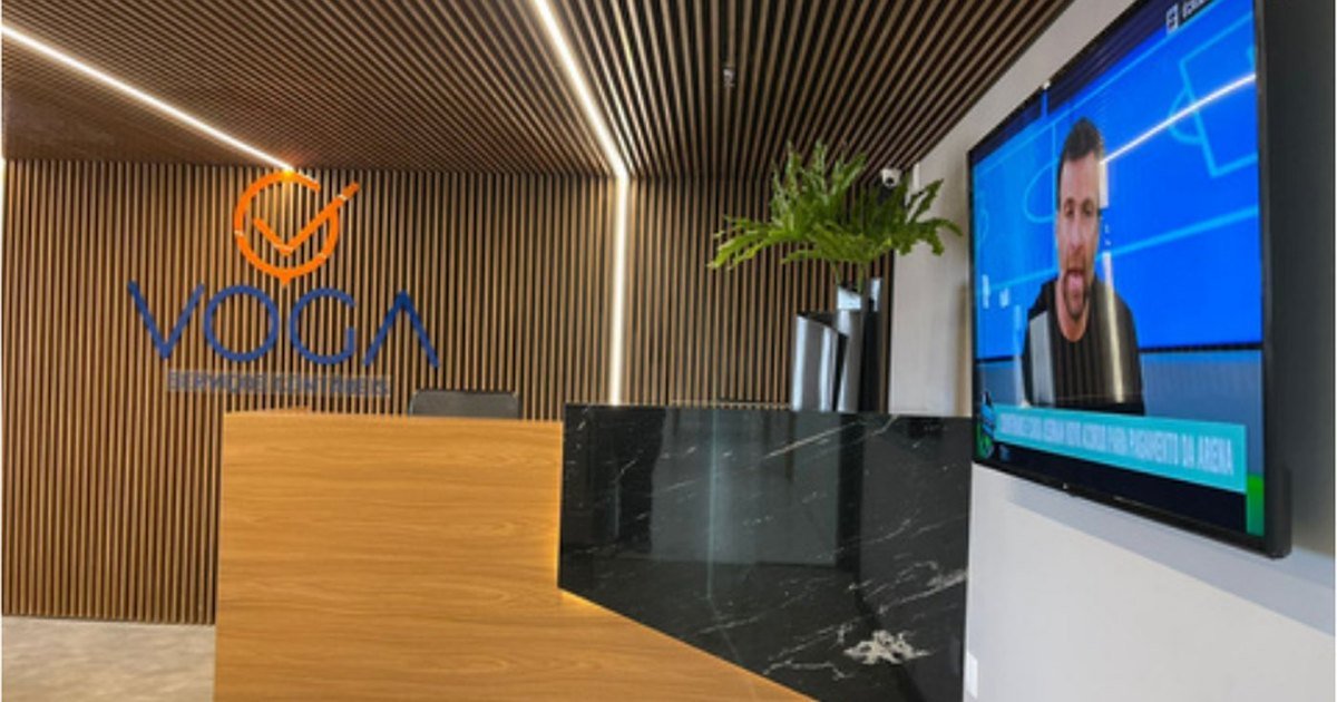 Recepção da Voga Serviços Contábeis no Edifício Connect Tower, em Águas Claras
